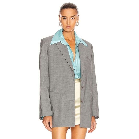 GAUGE81 Saba Open Back Blazer Gray Wool Size Medium - Picture 1 of 12